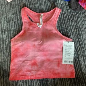 LULULEMON ebb to street RB crop tank size 8